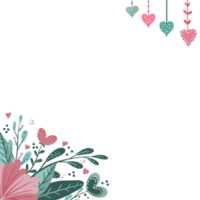 Flower Frame Valentine's Day Card png