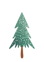 Watercolor Christmas tree cute png