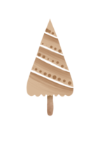 aquarelle arbre de noël mignon png