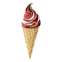 A bowl of ice cream on a cone png