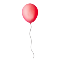 Pink balloon in watercolor for Valentines day png