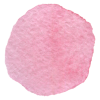 rosa vattenfärg cirkel. hand dragen vattenfärg penseldrag eller fläck png
