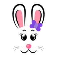 cartoon bunny masks with ears png