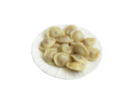 plate with dumplings, ravioli on a transparent background,png png