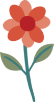 orange flower hand drawn style for groundhog day concept png