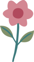 pink flower hand drawn style for groundhog day concept png