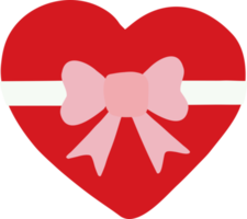 cadeau saint valentin style dessiné à la main png