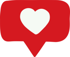 emoticon de amor estilo dibujado a mano para el día de san valentín png