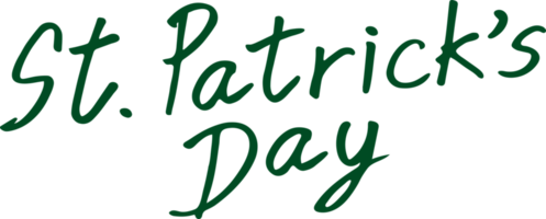 st. Patricks dag brev hand dragen stil png