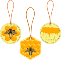 Various sweet tasty natural honey from honeycomb png