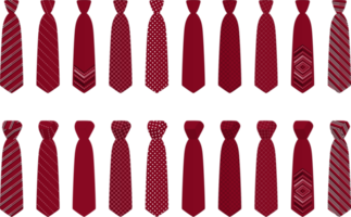 big set ties different types, neckties various size png