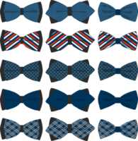 grand ensemble cravates différents types, noeuds papillon différentes tailles png