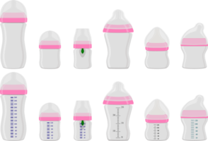big kit baby milk in bottle with rubber pacifier png
