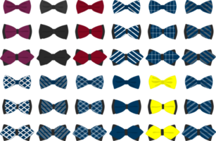 big set ties different types, bowties various size png