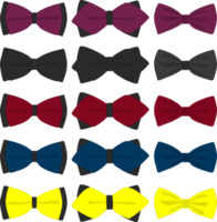 grand ensemble cravates différents types, noeuds papillon différentes tailles png