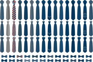 gran conjunto de corbatas de diferentes tipos png