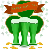 Kollektionszubehör für den Feiertag Patrick's Day png