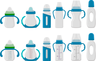 big kit baby milk in bottle with rubber pacifier png