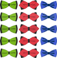 big set ties different types, bowties various size png