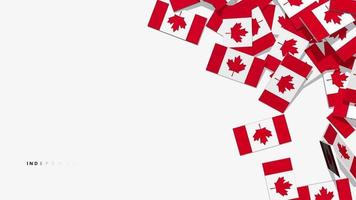 Canada Flag Falling From Right Side on Ground, Independence Day, National Day, Chroma Key, Luma Matte Selection video