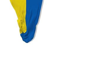 Ukraine Hanging Fabric Flag Waving in Wind 3D Rendering, Independence Day, National Day, Chroma Key, Luma Matte Selection of Flag video