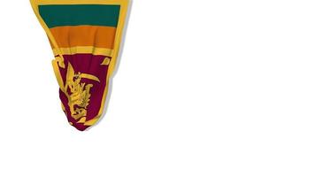 bandera de tela colgante de sri lanka ondeando en el viento representación 3d, día de la independencia, día nacional, clave de croma, luma mate selección de bandera video