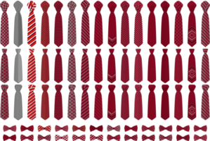 big set neckties different types png