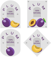 Sweet juicy tasty natural eco product plum png