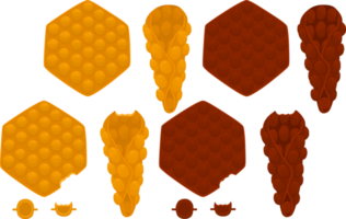 grande kit diferentes tipos cone waffle png