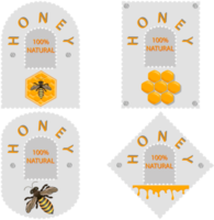 Various sweet tasty natural honey from honeycomb png