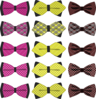 big set ties different types, bowties various size png