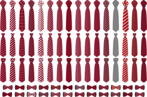 grandes conjuntos de gravatas diferentes tipos png