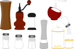 groot reeks verschillend types glaswerk gevulde zout png