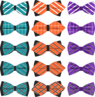 gran conjunto de corbatas de diferentes tipos, pajaritas de varios tamaños png
