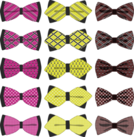 big set ties different types, bowties various size png