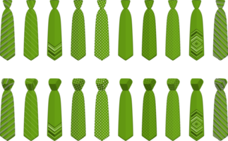 big set ties different types, neckties various size png