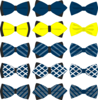 big set ties different types, bowties various size png