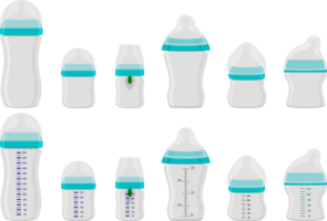 big kit baby milk in bottle with rubber pacifier png