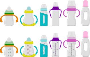 big kit baby milk in bottle with rubber pacifier png