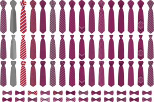 big set neckties different types png