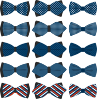 grand ensemble cravates différents types, noeuds papillon différentes tailles png