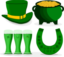 Kollektionszubehör für den Feiertag Patrick's Day png