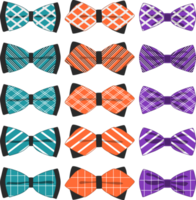 big set ties different types, bowties various size png