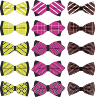 grandes conjuntos de gravatas diferentes tipos, gravatas borboletas de vários tamanhos png