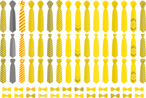 big set neckties different types png