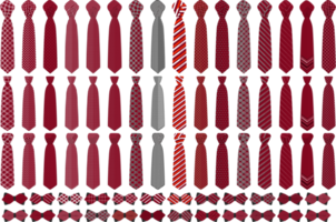 gran conjunto de corbatas de diferentes tipos png