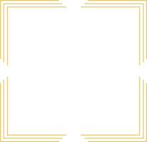 decoração de moldura de borda de linha dourada png