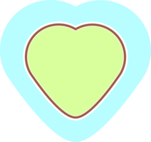 aesthetics cute colorful heart shape sticker decoration png