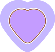 esthetiek schattig kleurrijk hart vorm sticker decoratie png