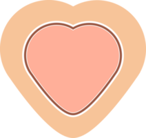 esthetiek schattig kleurrijk hart vorm sticker decoratie png